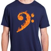 Cool Bass Clef Gift For Men Women Fire Musical Symbol Lover Adult ChromaSoft Performance T-Shirt