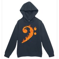 Cool Bass Clef Gift For Men Women Fire Musical Symbol Lover Urban Pullover Hoodie