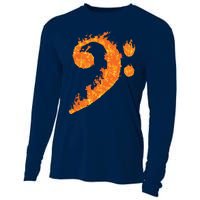 Cool Bass Clef Gift For Men Women Fire Musical Symbol Lover Cooling Performance Long Sleeve Crew