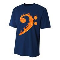 Cool Bass Clef Gift For Men Women Fire Musical Symbol Lover Performance Sprint T-Shirt