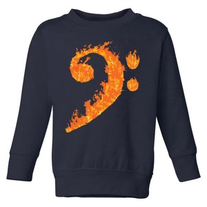 Cool Bass Clef Gift For Men Women Fire Musical Symbol Lover Toddler Sweatshirt