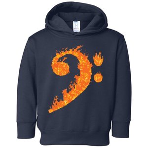 Cool Bass Clef Gift For Men Women Fire Musical Symbol Lover Toddler Hoodie