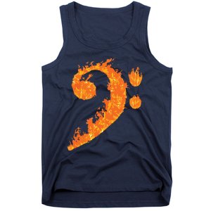 Cool Bass Clef Gift For Men Women Fire Musical Symbol Lover Tank Top