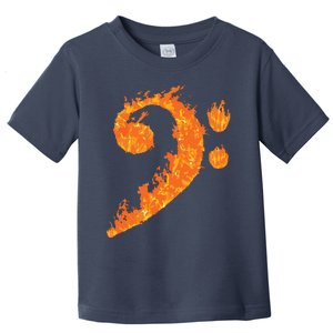 Cool Bass Clef Gift For Men Women Fire Musical Symbol Lover Toddler T-Shirt