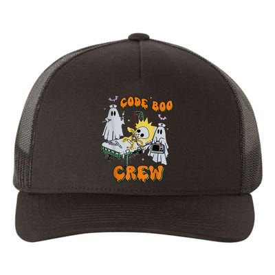 Code Boo Crew Funny Ghost Nurse Halloween Costume Nursing Yupoong Adult 5-Panel Trucker Hat