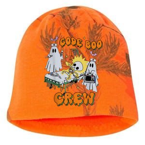 Code Boo Crew Funny Ghost Nurse Halloween Costume Nursing Kati - Camo Knit Beanie