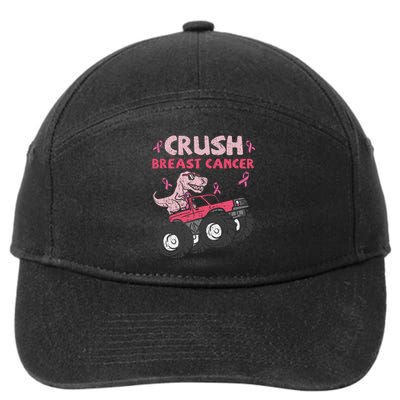 Crush Breast Cancer Awareness Monster Truck Ribbon 7-Panel Snapback Hat