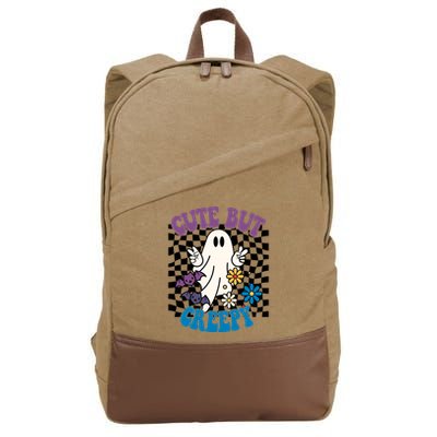 Cute But Creepy Funny Halloween Retro Cotton Canvas Backpack