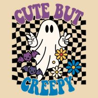 Cute But Creepy Funny Halloween Retro Zip Tote Bag