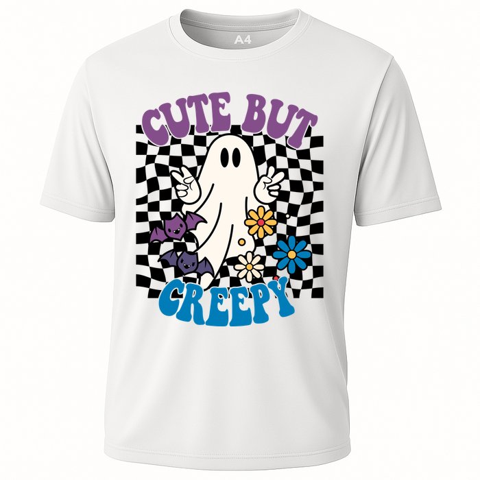 Cute But Creepy Funny Halloween Retro Cooling Performance Crew T-Shirt