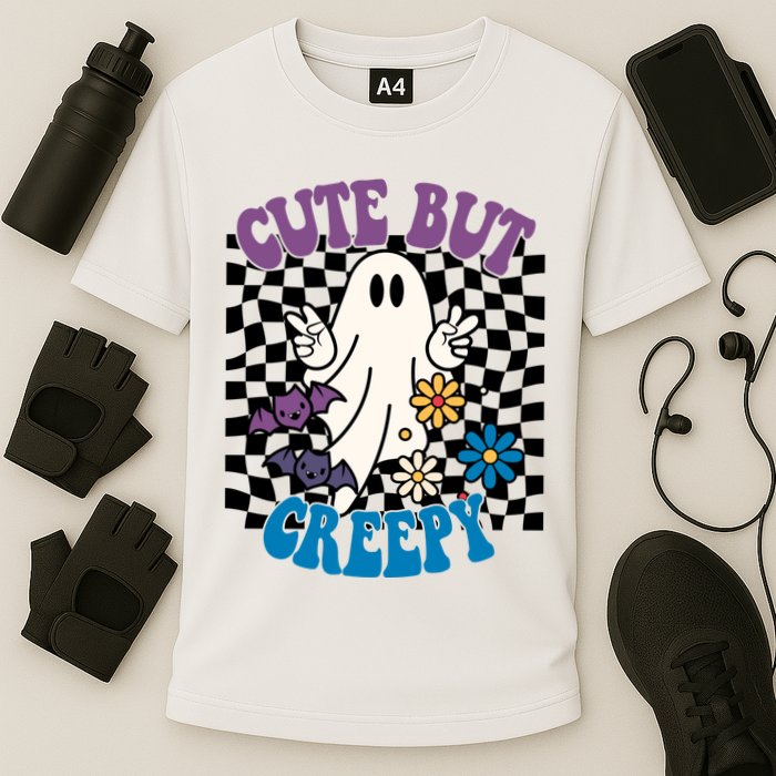 Cute But Creepy Funny Halloween Retro Cooling Performance Crew T-Shirt