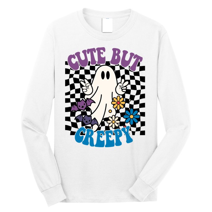 Cute But Creepy Funny Halloween Retro Long Sleeve Shirt