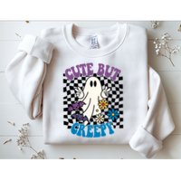 Cute But Creepy Funny Halloween Retro Sweatshirt