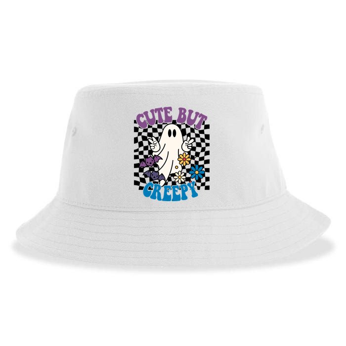 Cute But Creepy Funny Halloween Retro Sustainable Bucket Hat