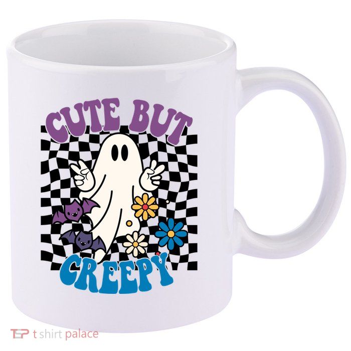 Cute But Creepy Funny Halloween Retro 11oz C Handle Ceramic Mug