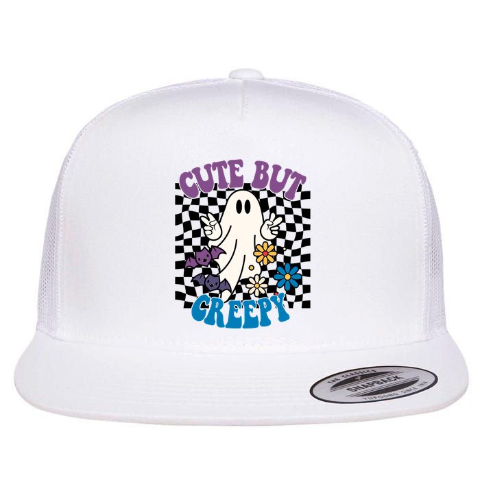 Cute But Creepy Funny Halloween Retro Flatbill Hat