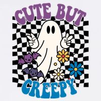 Cute But Creepy Funny Halloween Retro Flatbill Hat