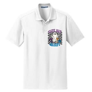 Cute But Creepy Funny Halloween Retro Dry Zone Grid Polo