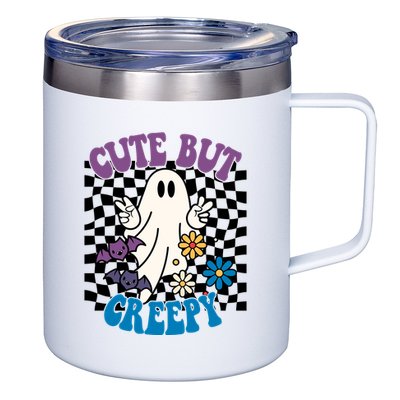 Cute But Creepy Funny Halloween Retro 12oz Stainless Steel Coffee Mug