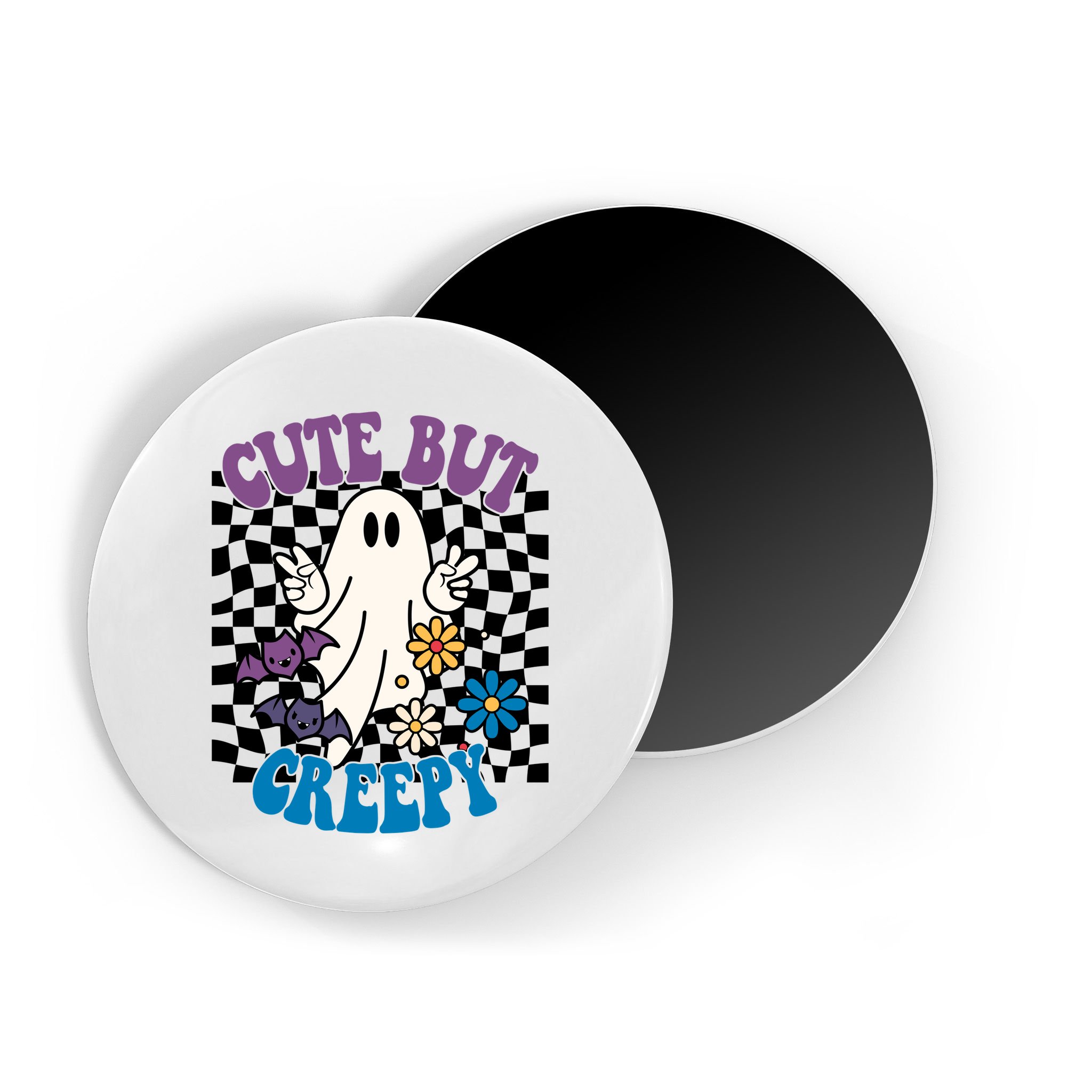 Cute But Creepy Funny Halloween Retro Magnet
