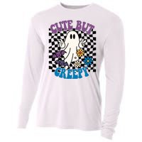 Cute But Creepy Funny Halloween Retro Cooling Performance Long Sleeve Crew