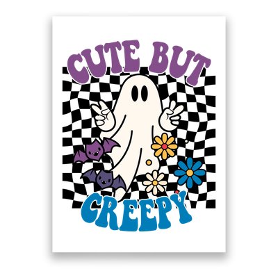 Cute But Creepy Funny Halloween Retro Poster