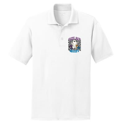 Cute But Creepy Funny Halloween Retro PosiCharge RacerMesh Polo