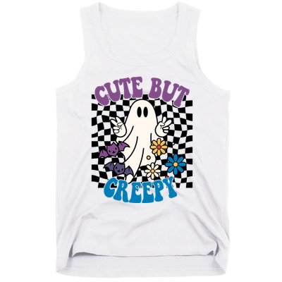 Cute But Creepy Funny Halloween Retro Tank Top