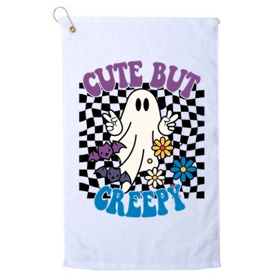 Cute But Creepy Funny Halloween Retro Golf Towel