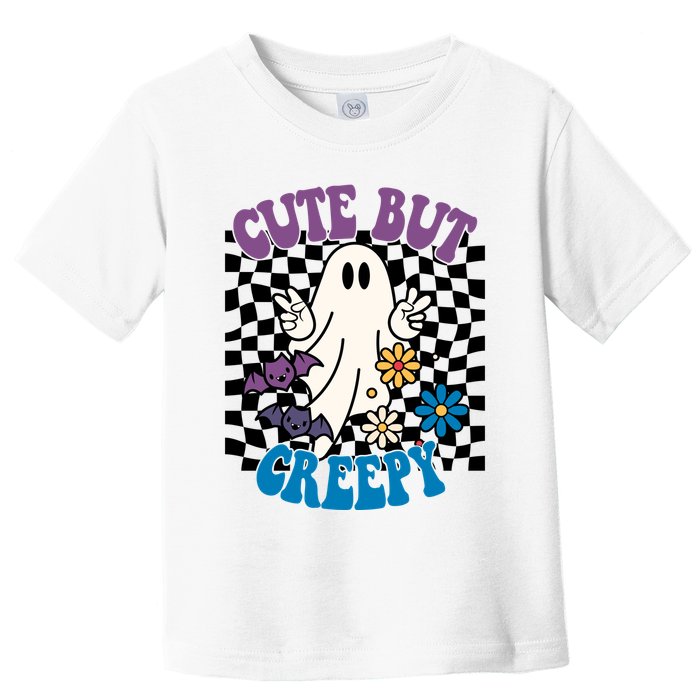 Cute But Creepy Funny Halloween Retro Toddler T-Shirt