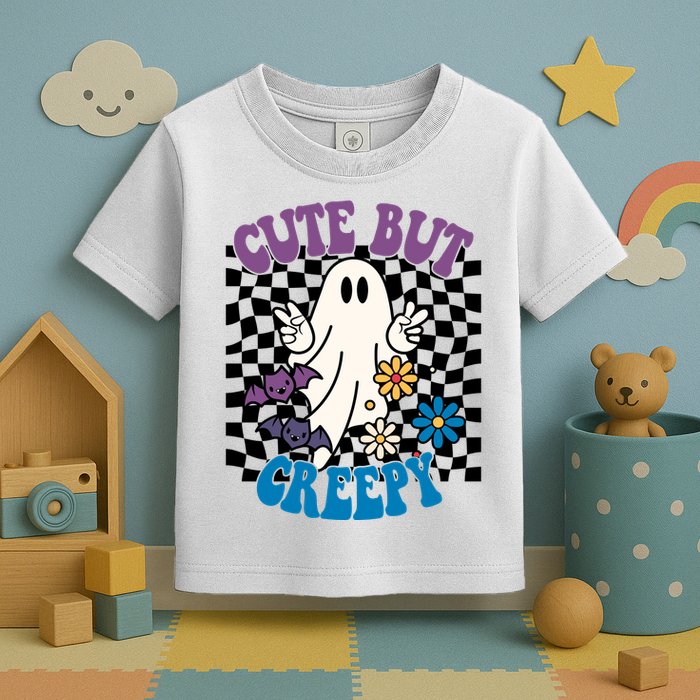 Cute But Creepy Funny Halloween Retro Toddler T-Shirt