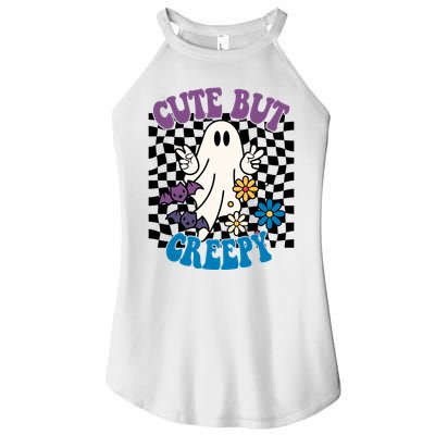 Cute But Creepy Funny Halloween Retro Women's Perfect Tri Rocker Tank
