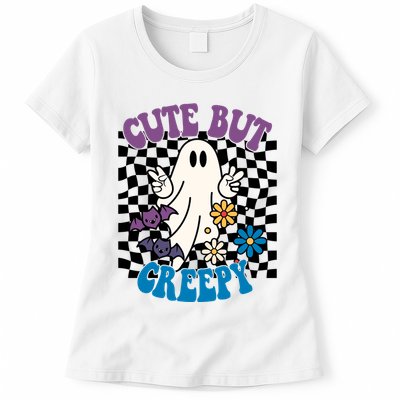 Cute But Creepy Funny Halloween Retro Womens T-Shirt