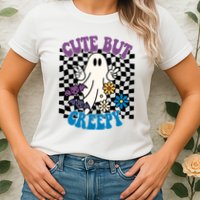 Cute But Creepy Funny Halloween Retro Womens T-Shirt