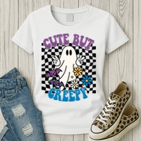 Cute But Creepy Funny Halloween Retro Womens T-Shirt
