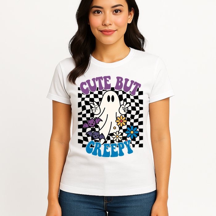 Cute But Creepy Funny Halloween Retro Womens T-Shirt