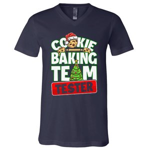 Cookie Baking Crew Christmas Cookie Baking Team Tester V-Neck T-Shirt