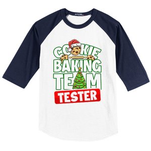 Cookie Baking Crew Christmas Cookie Baking Team Tester Baseball Sleeve Shirt