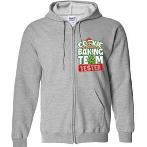 Cookie Baking Crew Christmas Cookie Baking Team Tester Full Zip Hoodie