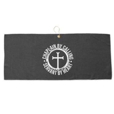Chaplain By Calling Servent By Heart Christian Chaplain Large Microfiber Waffle Golf Towel