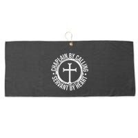Chaplain By Calling Servent By Heart Christian Chaplain Large Microfiber Waffle Golf Towel