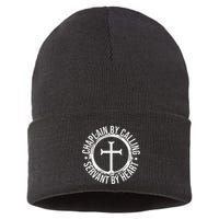 Chaplain By Calling Servent By Heart Christian Chaplain Sustainable Knit Beanie