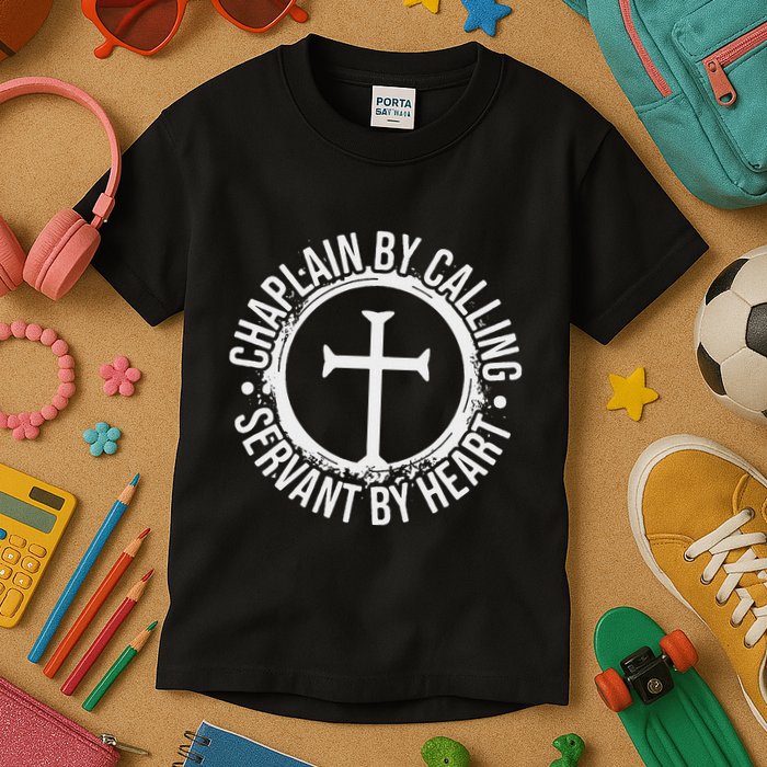 Chaplain By Calling Servent By Heart Christian Chaplain Kids T-Shirt