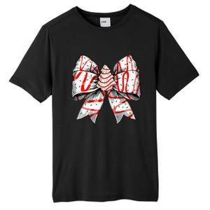 Coquette Bow Christmas Tree Cake Christmas Vibes Tall Fusion ChromaSoft Performance T-Shirt