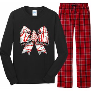 Coquette Bow Christmas Tree Cake Christmas Vibes Long Sleeve Pajama Set