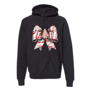 Coquette Bow Christmas Tree Cake Christmas Vibes Premium Hoodie