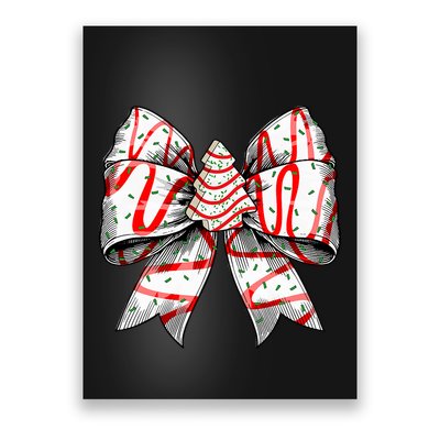Coquette Bow Christmas Tree Cake Christmas Vibes Poster