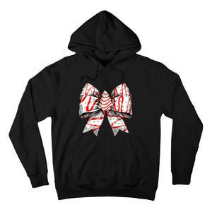 Coquette Bow Christmas Tree Cake Christmas Vibes Tall Hoodie