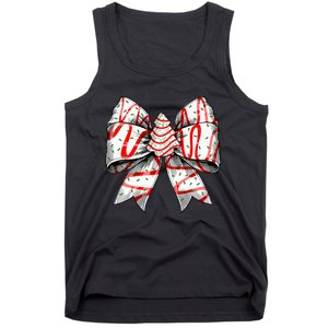 Coquette Bow Christmas Tree Cake Christmas Vibes Tank Top