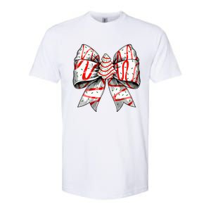 Coquette Bow Christmas Tree Cake Christmas Vibes Softstyle CVC T-Shirt